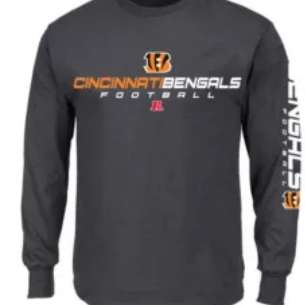 Majestic Men’s Cincinnati Bengals Dual Threat IV Long Sleeve Tee Shirt
